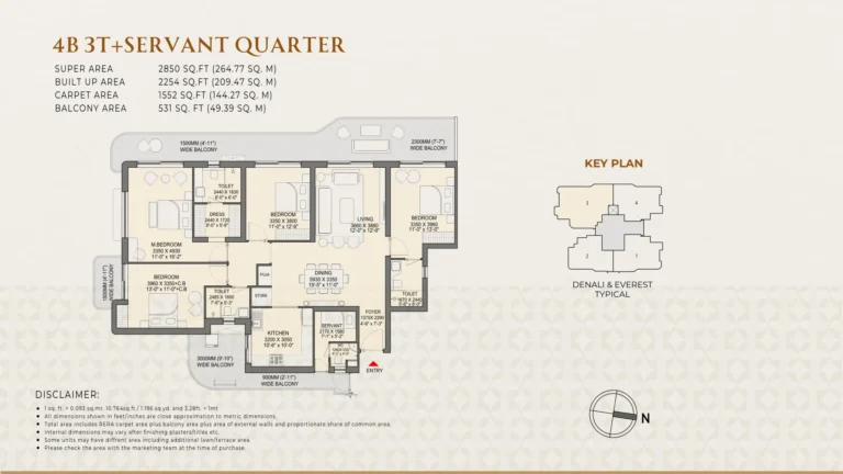 Eldeco 7 Peaks Residences 4 BR + 3T · Staff floor plan preview